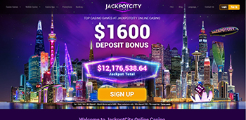 JackpotCity Homepage